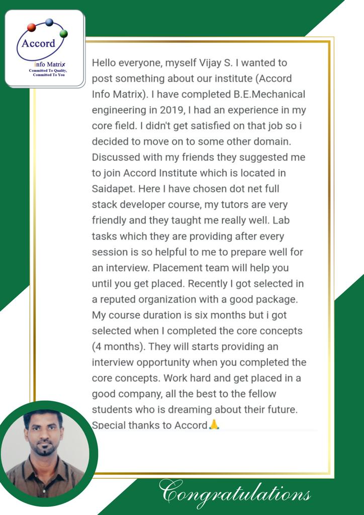 Dot Student Testimonial